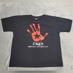 Rage Against The Machine Star Fist Rock Band Tshirt Emo Bug Mens Sz XL